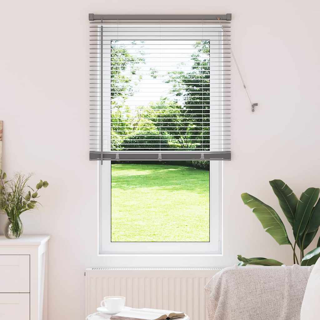 vidaXL Βενετσιάνικη Σκίαση Ασημί 175 x 80 εκ 25 χιλ. Αλουμίνιο