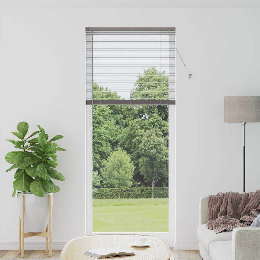 vidaXL Βενετσιάνικη Σκίαση Ασημί 220 x 90 εκ 25 χιλ. Αλουμίνιο