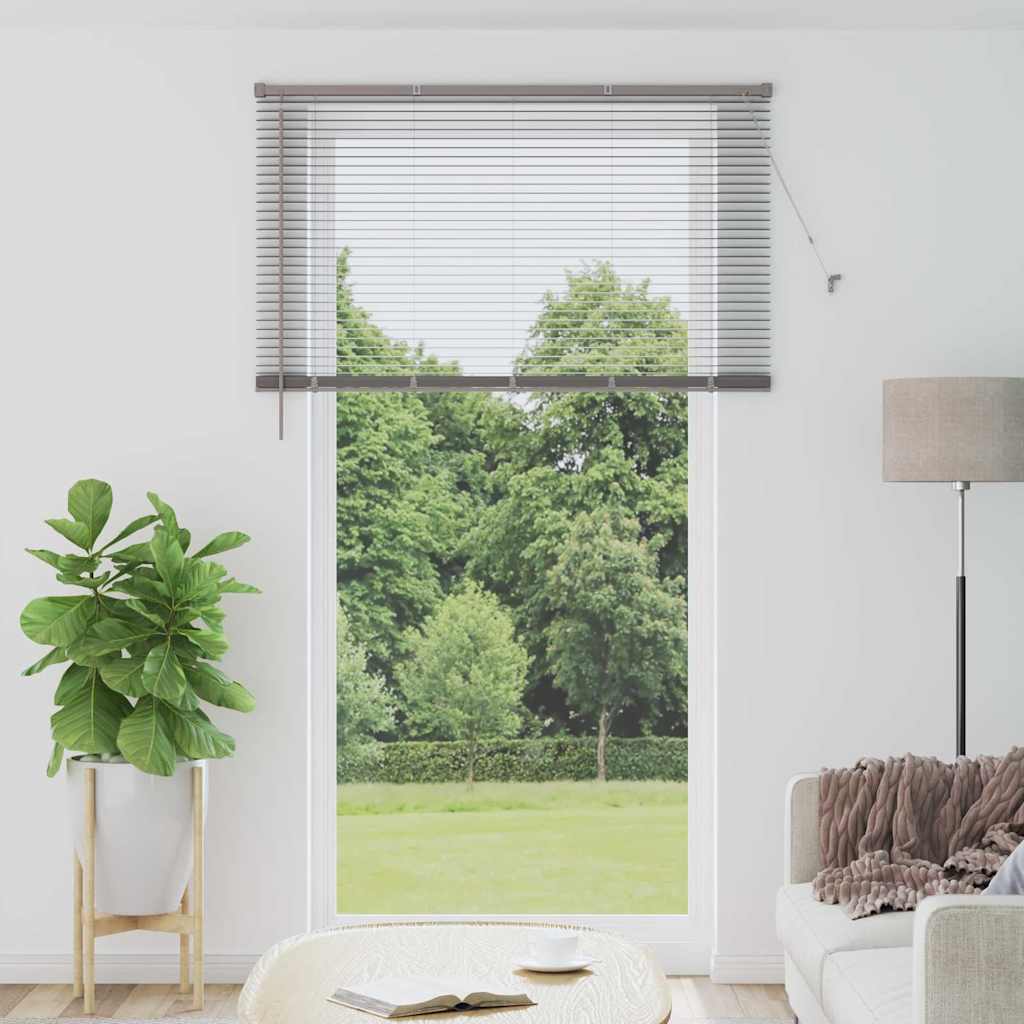 vidaXL Βενετσιάνικη Σκίαση Ασημί 220 x 125 εκ 25 χιλ. Αλουμίνιο