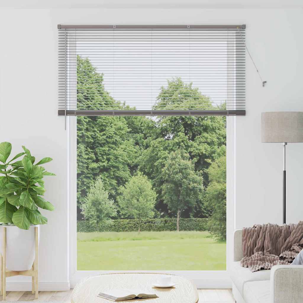 vidaXL Βενετσιάνικη Σκίαση Ασημί 220 x 160 εκ 25 χιλ. Αλουμίνιο