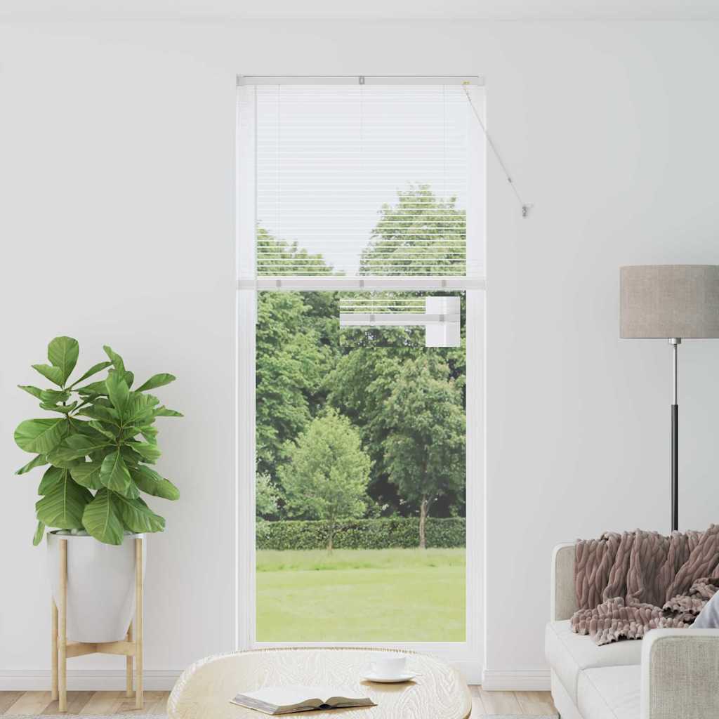 vidaXL Βενετσιάνικη Σκίαση Λευκό 220 x 85 εκ 25 χιλ. Αλουμίνιο