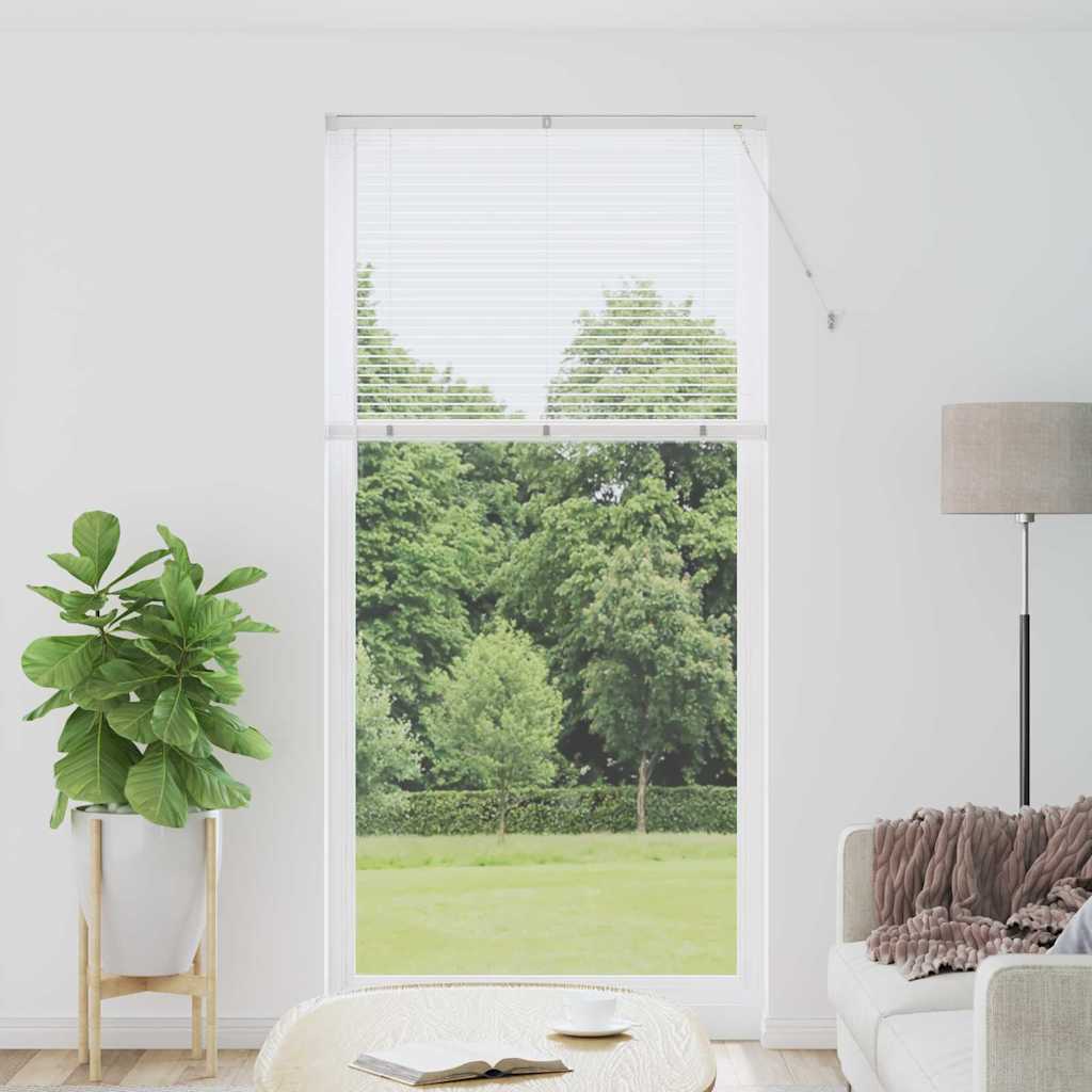 vidaXL Βενετσιάνικη Σκίαση Λευκό 220 x 100 cm 25 χιλ. Αλουμίνιο