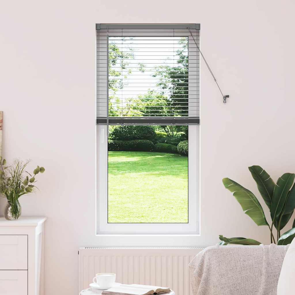vidaXL Βενετσιάνικη Σκίαση Σκούρο Γκρι 130 x 60 εκ 25 χιλ. Αλουμίνιο