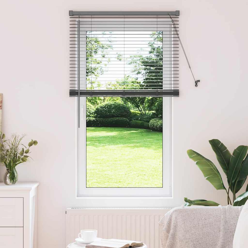 vidaXL Βενετσιάνικη Σκίαση Σκούρο Γκρι 130 x 70 εκ 25 χιλ. Αλουμίνιο