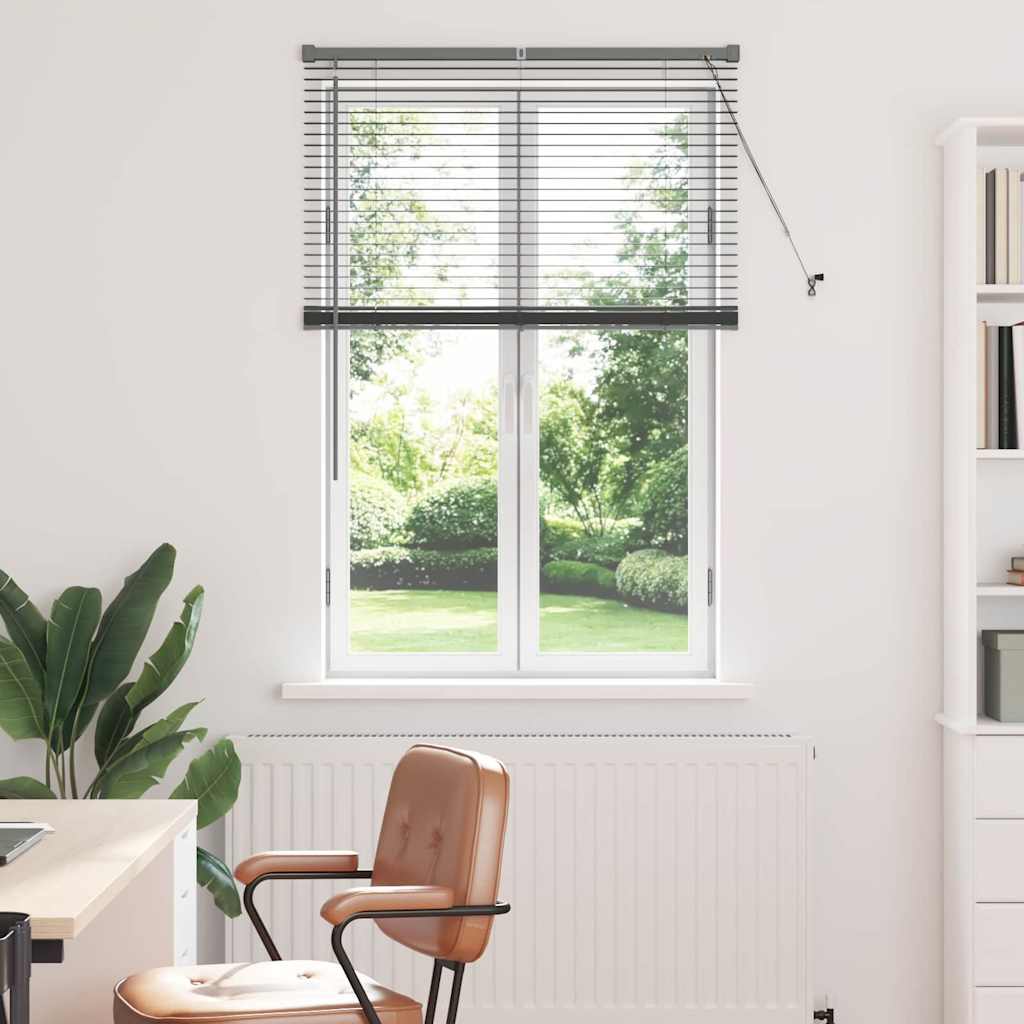 vidaXL Βενετσιάνικη Σκίαση Σκούρο Γκρι 130 x 90 εκ 25 χιλ. Αλουμίνιο