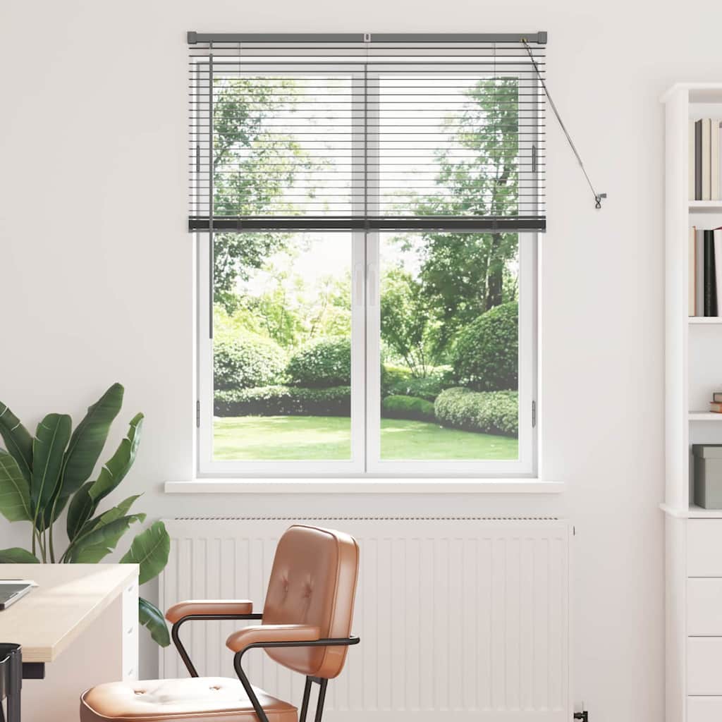 vidaXL Βενετσιάνικη Σκίαση Σκούρο Γκρι 130 x 105 εκ 25 χιλ. Αλουμίνιο