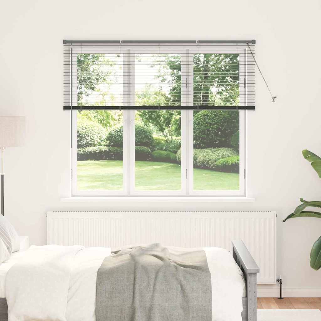 vidaXL Βενετσιάνικη Σκίαση Σκούρο Γκρι 130 x 160 εκ 25 χιλ. Αλουμίνιο