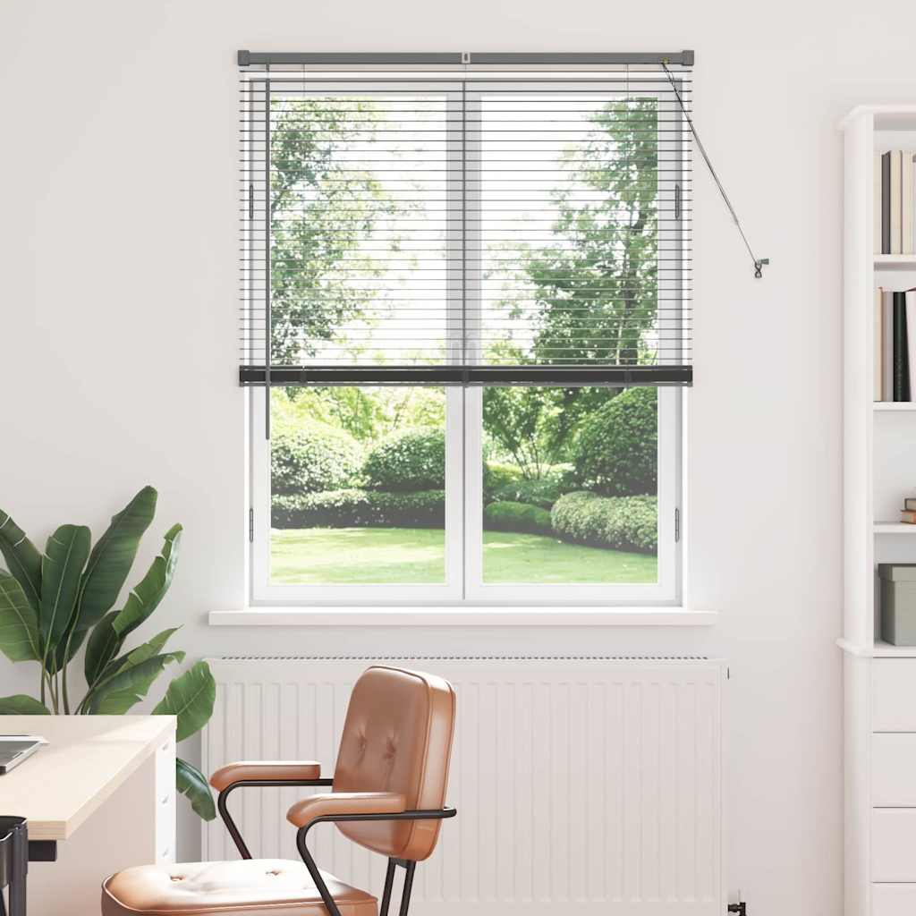 vidaXL Βενετσιάνικη Σκίαση Σκούρο Γκρι 175 x 100 εκ. 25 χιλ. Αλουμίνιο