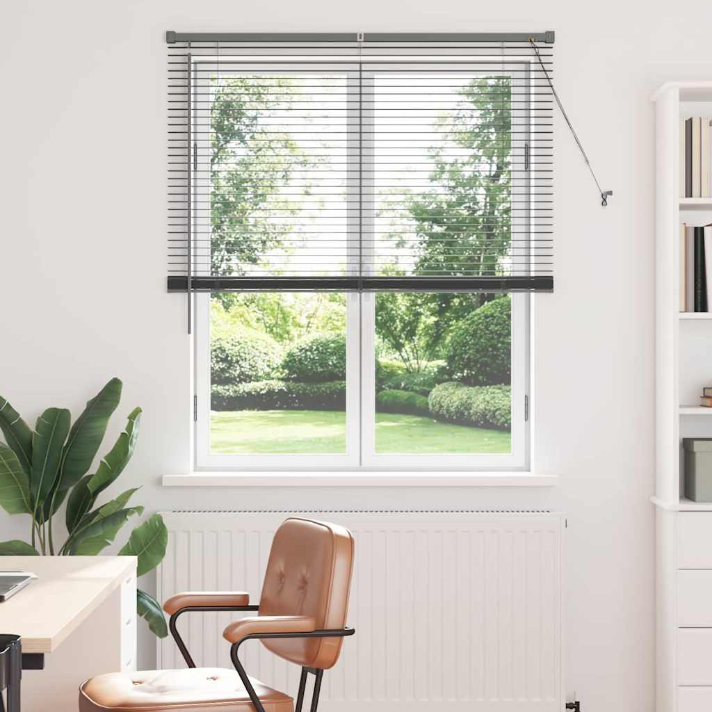 vidaXL Βενετσιάνικη Σκίαση Σκούρο Γκρι 175 x 120 εκ 25 χιλ. Αλουμίνιο