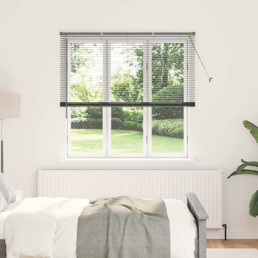 vidaXL Βενετσιάνικη Σκίαση Σκούρο Γκρι 175 x 150 εκ 25 χιλ. Αλουμίνιο