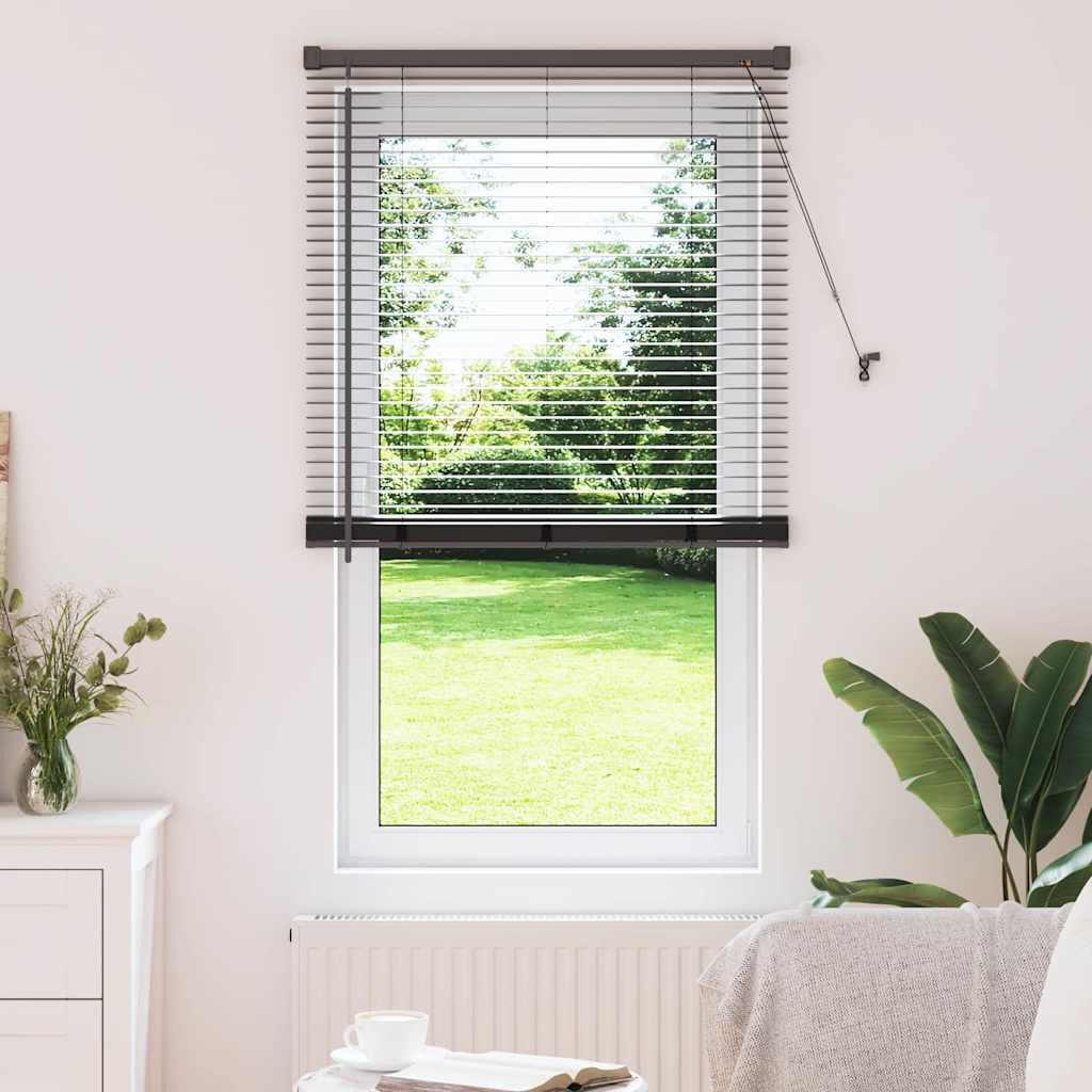 vidaXL Βενετσιάνικη Σκίαση Μαύρο 175 x 75 εκ 25 χιλ. Αλουμίνιο