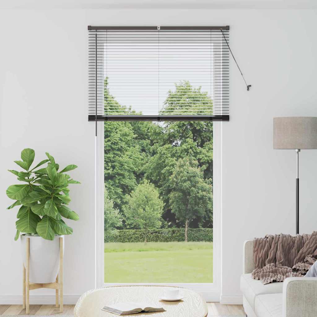 vidaXL Βενετσιάνικη Σκίαση Μαύρο 220 x 120 εκ 25 χιλ. Αλουμίνιο