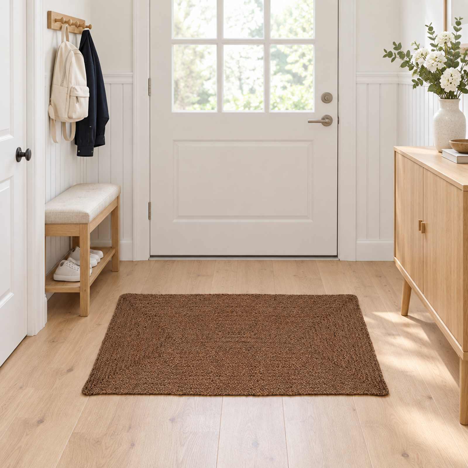 vidaXL Χαλί Περιοχής Γκρι 80 x 150 cm Γιούτα