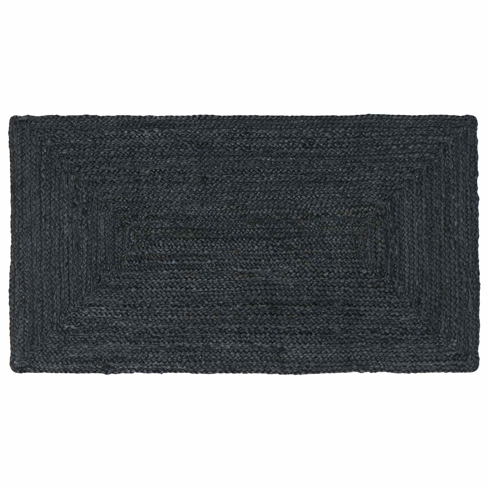 vidaXL Χαλί Περιοχής Σκούρο Γκρι 60 x 110 cm Γιούτα