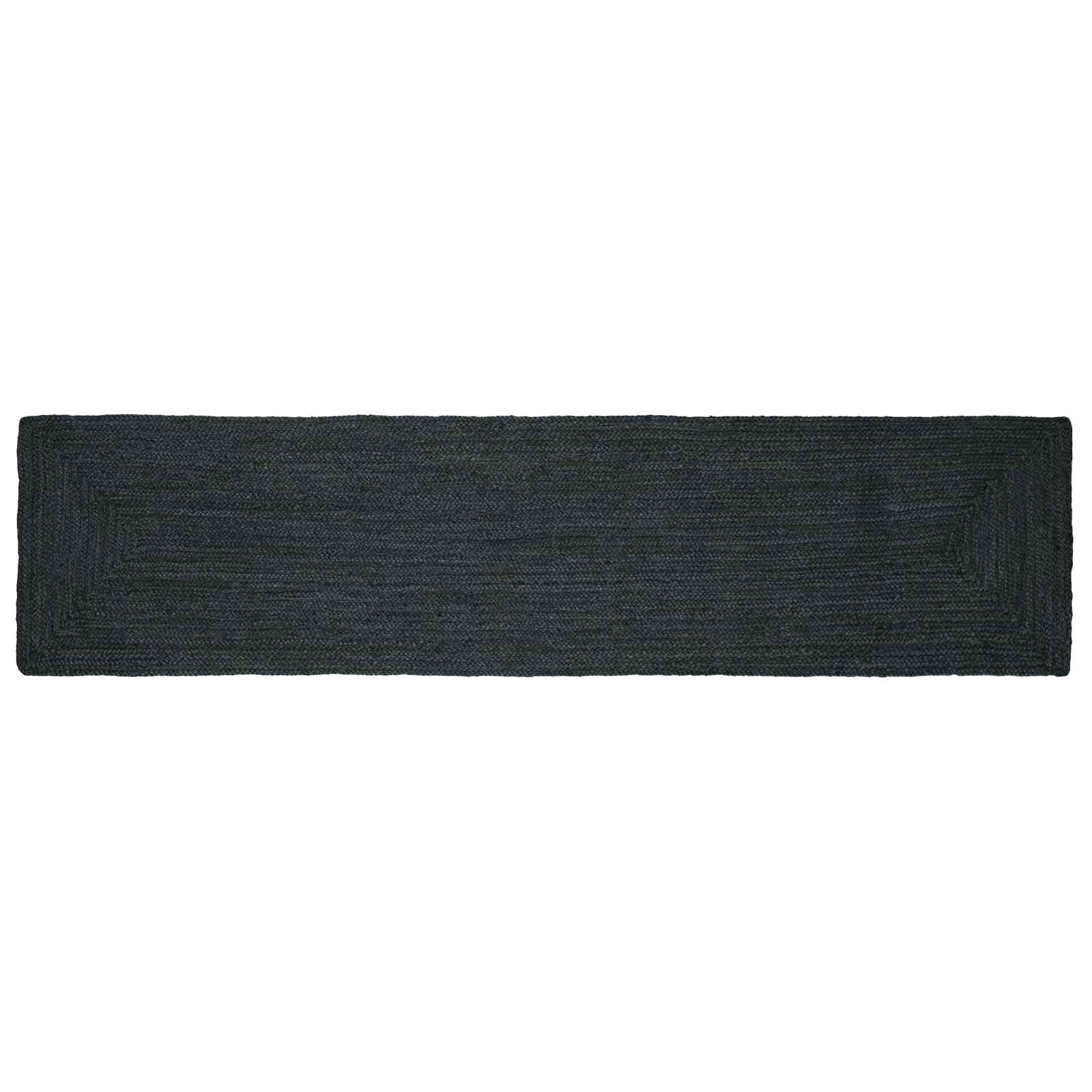 vidaXL Χαλί Περιοχής Σκούρο Γκρι 60 x 200 cm Γιούτα