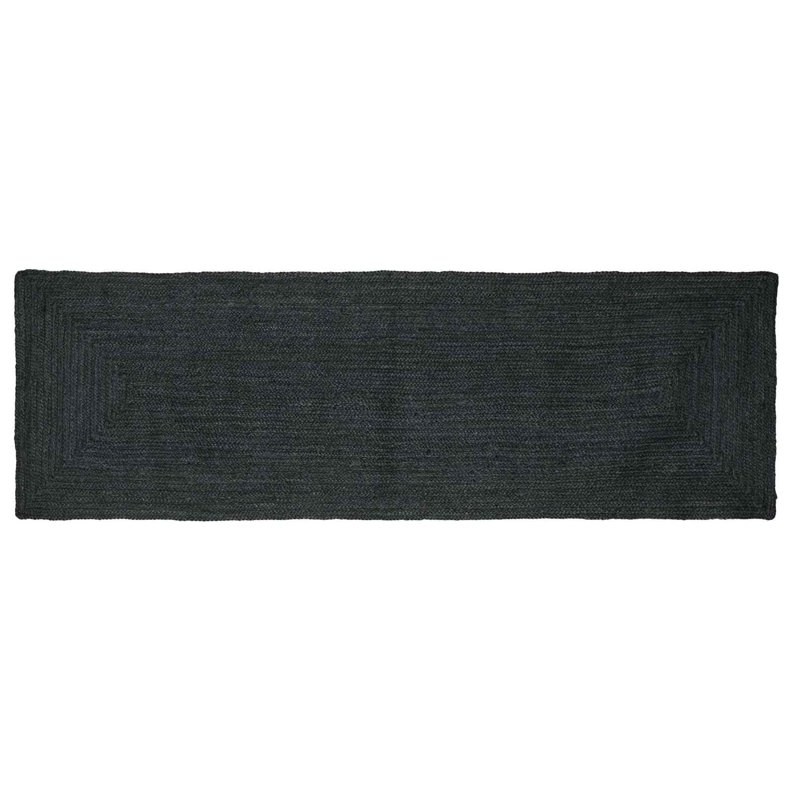 vidaXL Χαλί Περιοχής Σκούρο Γκρι 80 x 300 cm Γιούτα