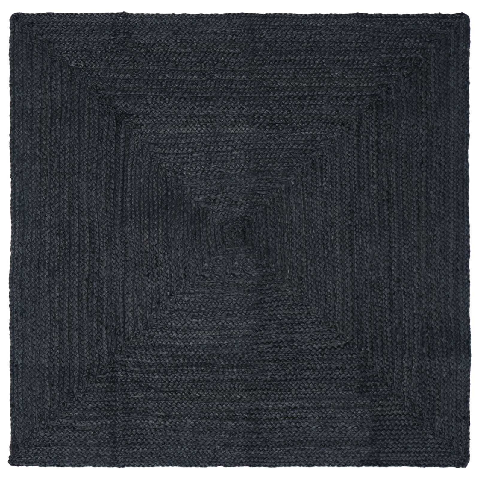 vidaXL Χαλί Περιοχής Σκούρο Γκρι 120 x 120 cm Γιούτα