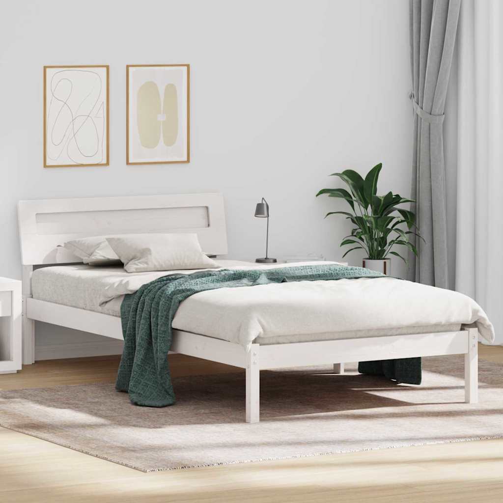 vidaXL Σκελετός Κρεβατιού Λευκό 80 x 200 cm Στερεά ξυλεία πεύκου
