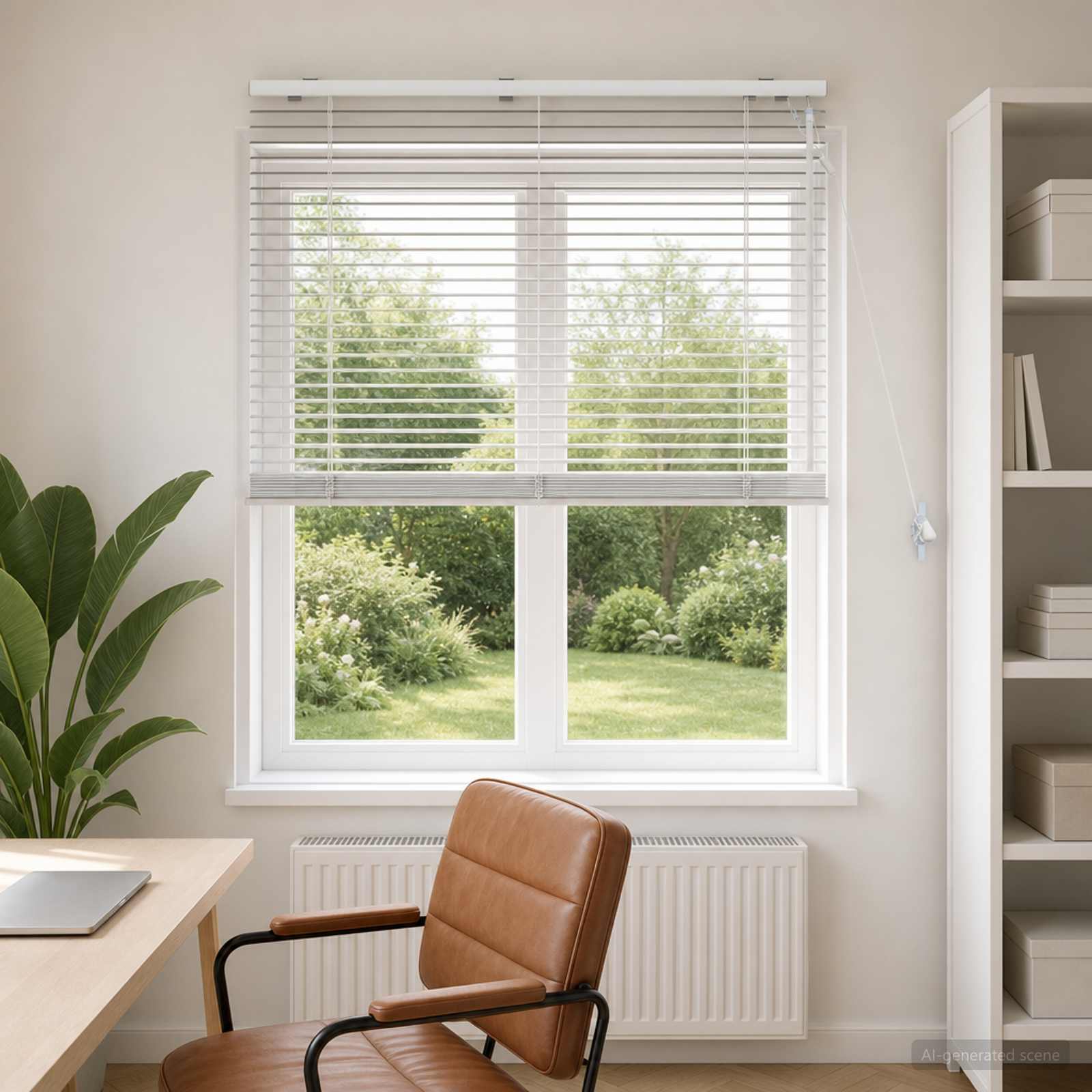 vidaXL Βενετσιάνικη Σκίαση Λευκό 110 x 160 cm 35 mm