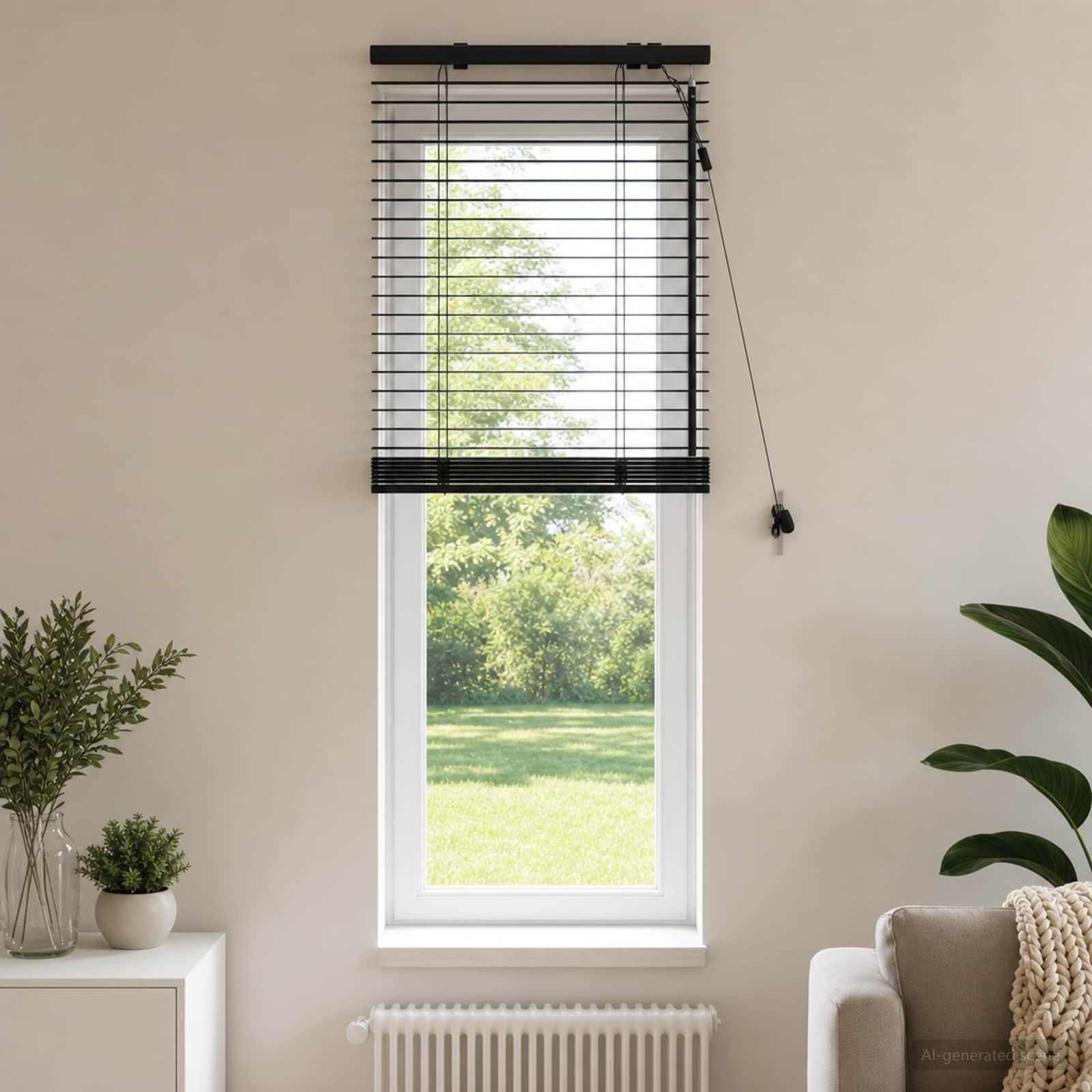 vidaXL Βενετσιάνικη Σκίαση Μαύρο 55 x 130 εκ 35 mm