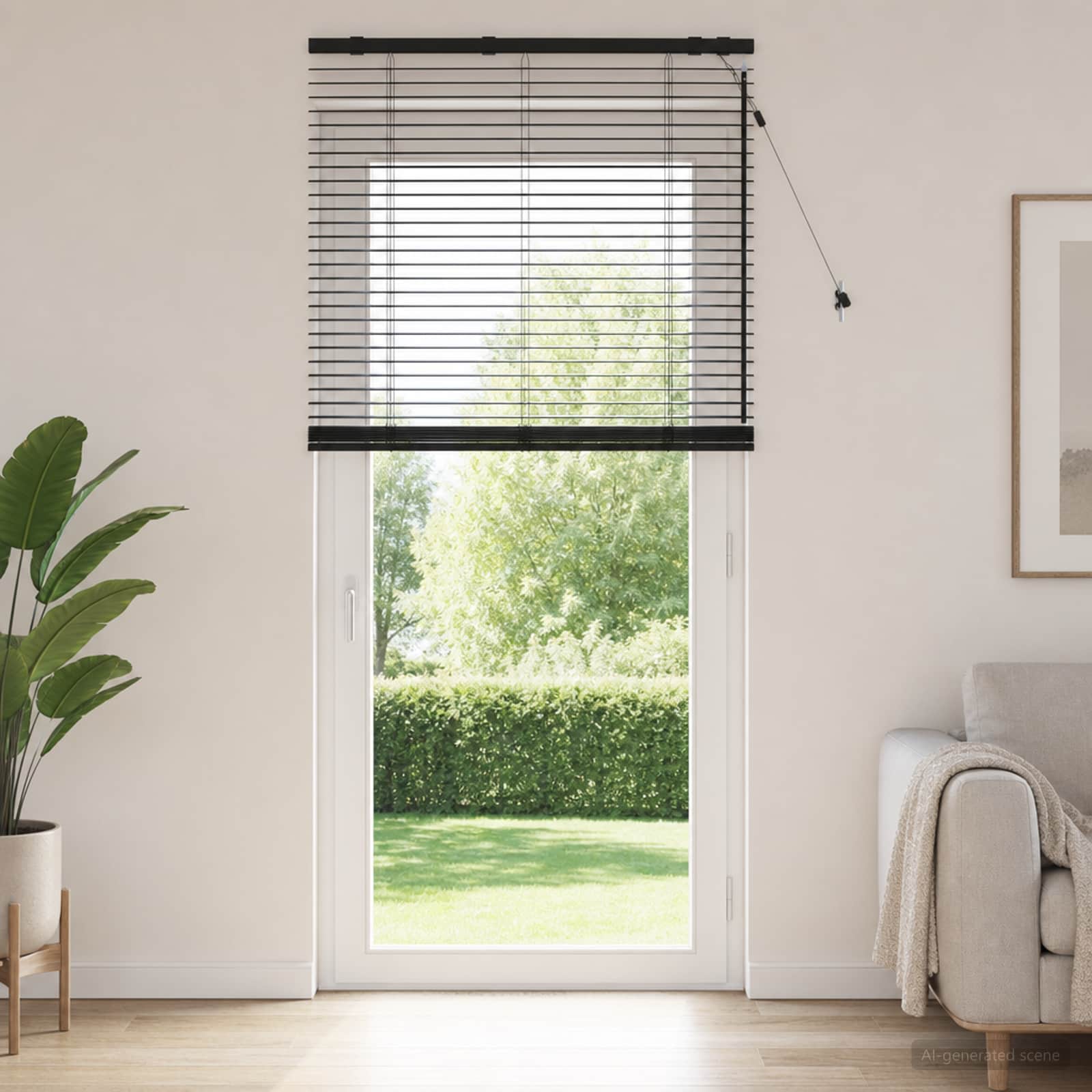 vidaXL Βενετσιάνικη Σκίαση Μαύρο 80 x 250 cm 35 mm