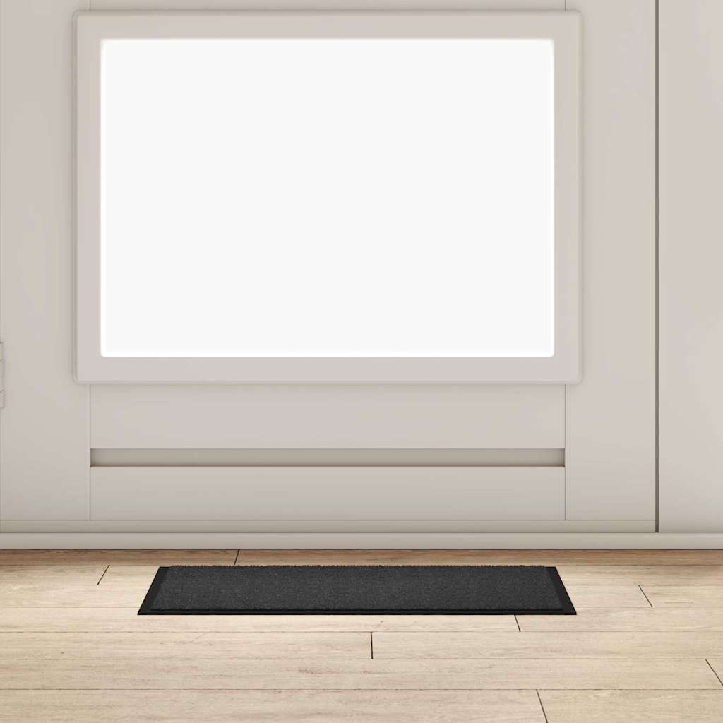 vidaXL Χαλάκι Εξώπορτας Ανθρακί 60 x 40 x 1.2 εκ. Ύφασμα τέντι