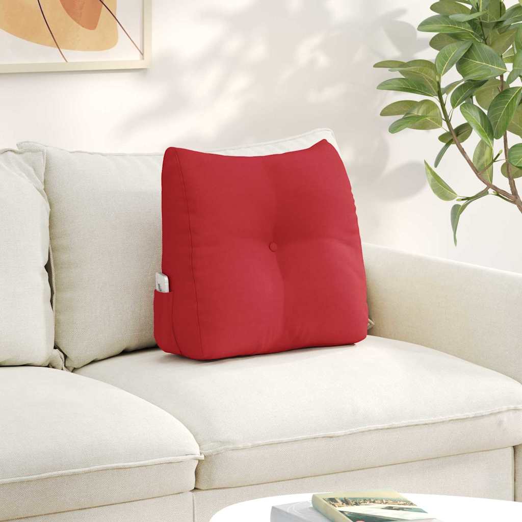 vidaXL Μαξιλάρι Πλάτης Κόκκινο 45 x 50 x 24 cm ύφασμα