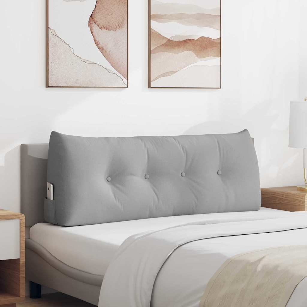 vidaXL Μαξιλάρι Πλάτης Σκίουρος Γκρί 120 x 50 x 24 cm ύφασμα