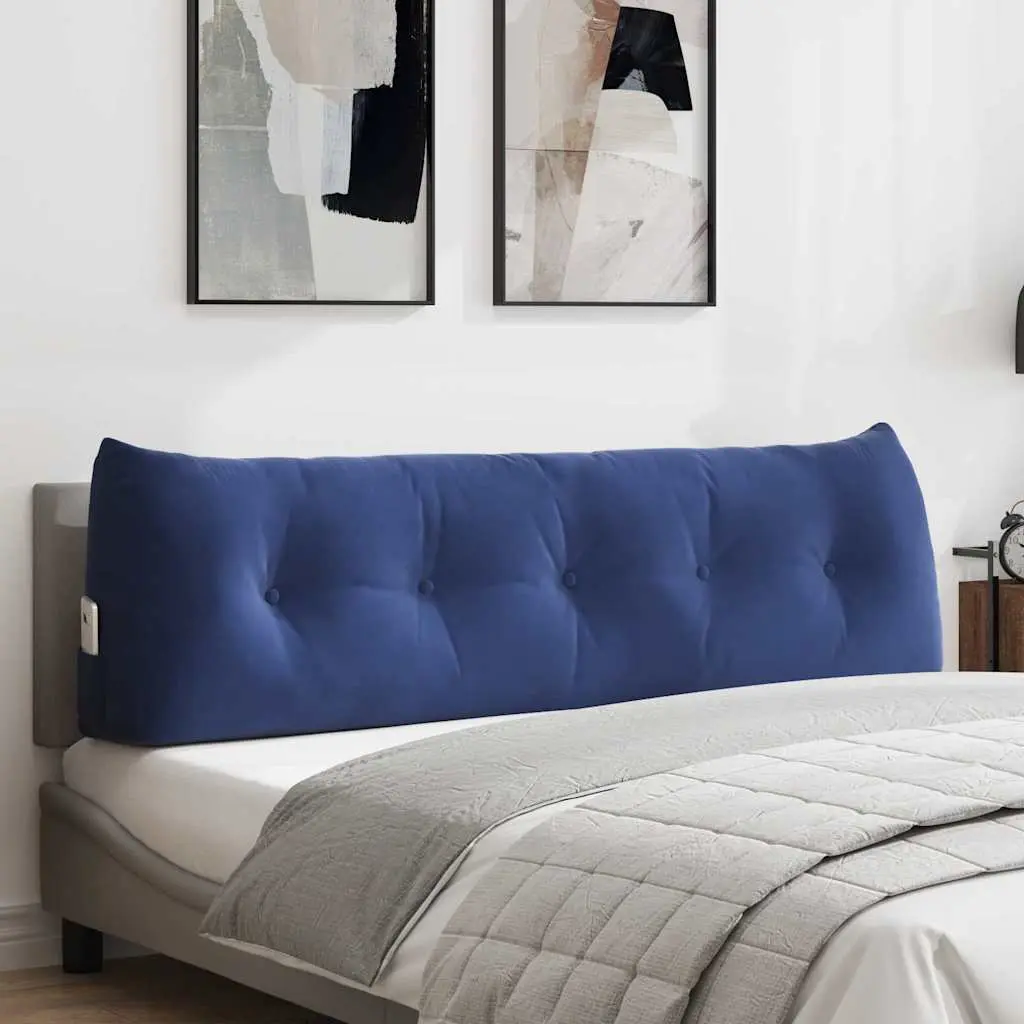 vidaXL Μαξιλάρι Πλάτης Μπλε Αστυνομίας 160 x 50 x 24 cm Βελούδο