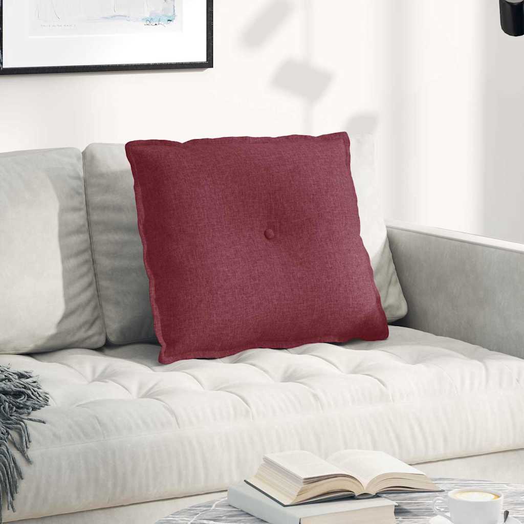 vidaXL Μαξιλάρι Πλάτης Κόκκινο 60 x 50 x 19 cm ύφασμα