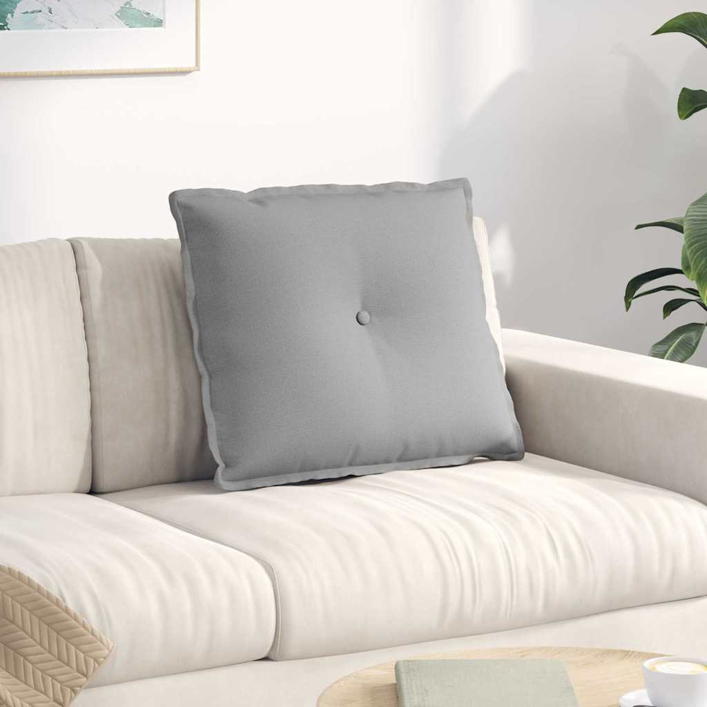 vidaXL Μαξιλάρι Πλάτης Σκίουρος Γκρί 60 x 50 x 19 cm ύφασμα
