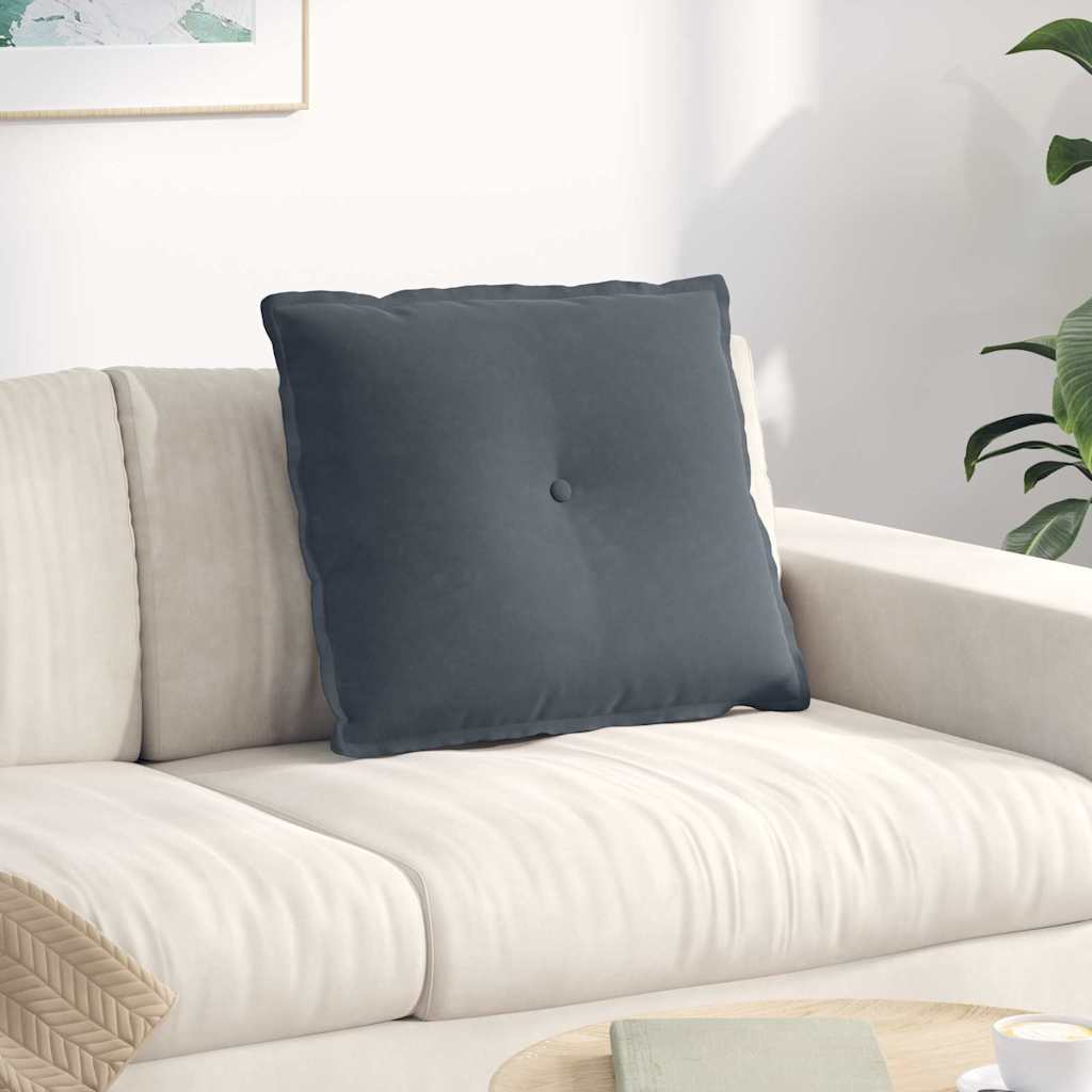 vidaXL Μαξιλάρι Πλάτης Σκούρο Γκρι 60 x 50 x 19 cm