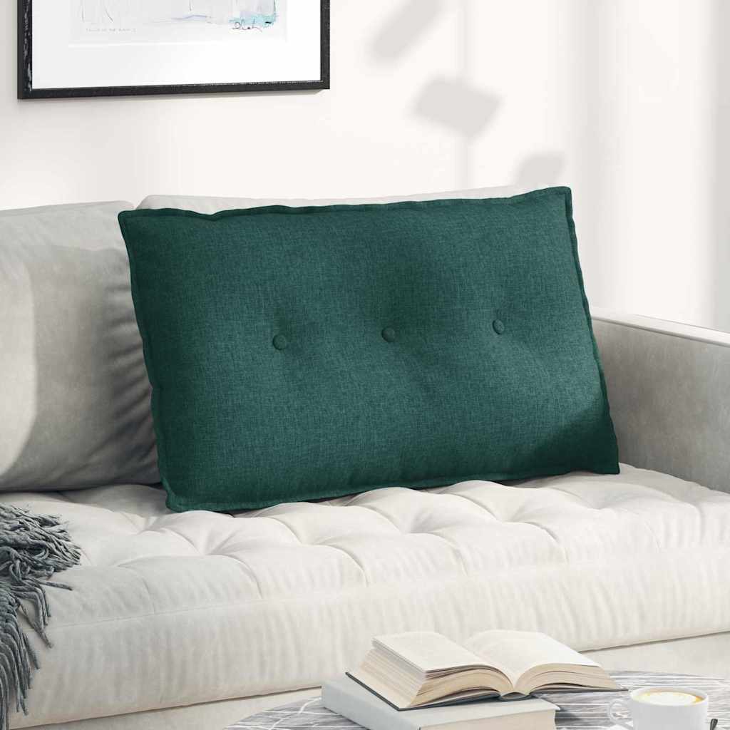 vidaXL Μαξιλάρι Πλάτης Σκούρο Πράσινο 80 x 50 x 19 cm ύφασμα