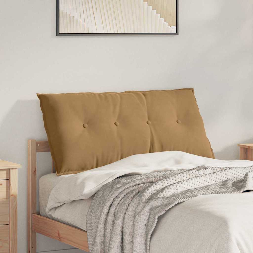 vidaXL Μαξιλάρι Πλάτης Καφέ 100 x 50 x 19 cm Υφασμάτινο Κορντουρά