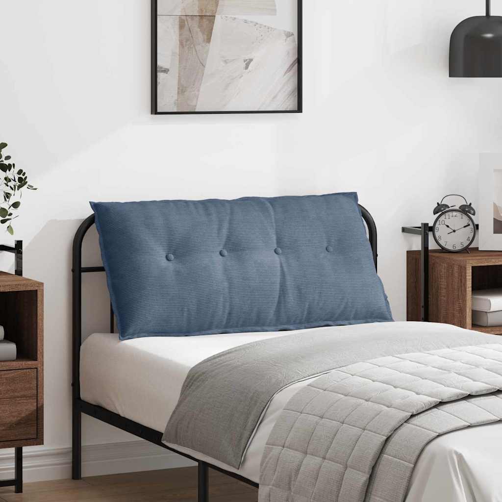vidaXL Μαξιλάρι Πλάτης Μπλε 100 x 50 x 19 cm Υφασμάτινο Κορντουρά