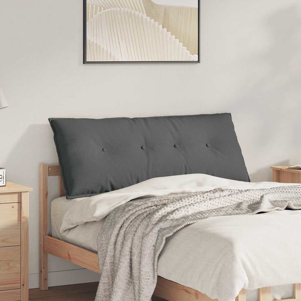 vidaXL Μαξιλάρι Πλάτης Σκούρο Γκρι 120 x 50 x 19 cm ύφασμα