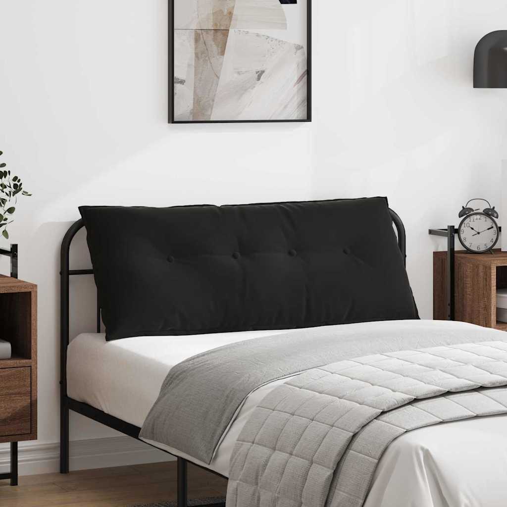 vidaXL Μαξιλάρι Πλάτης Μαύρο 120 x 50 x 19 cm Υφασμάτινο Κορντουρά