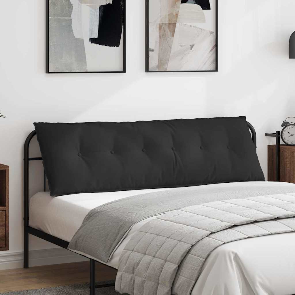 vidaXL Μαξιλάρι Πλάτης Μαύρο 160 x 50 x 19 cm Ύφασμα Μικροΐνας