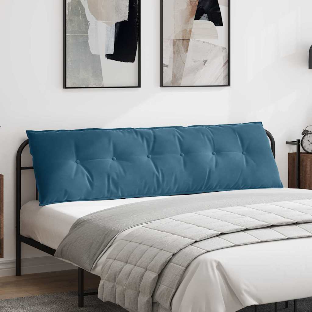 vidaXL Μαξιλάρι Πλάτης Μπλε 180 x 50 x 19 cm Υφασμάτινο Κορντουρά