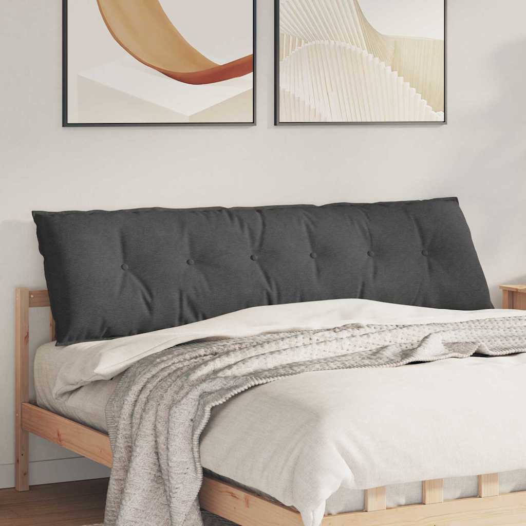 vidaXL Μαξιλάρι Πλάτης Σκούρο Γκρι 180 x 50 x 19 cm