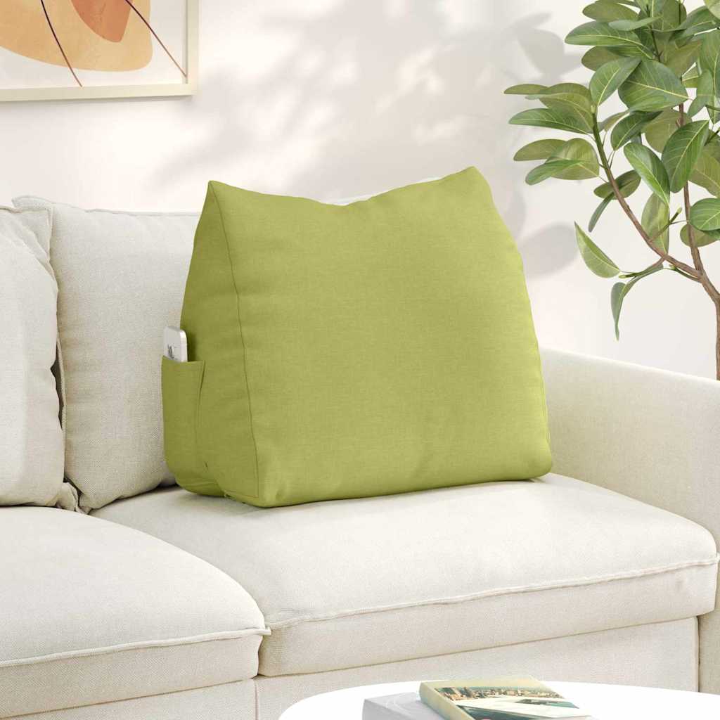 vidaXL Μαξιλάρι Πλάτης Ανοιχτό Πράσινο 60 x 50 x 20 cm ύφασμα