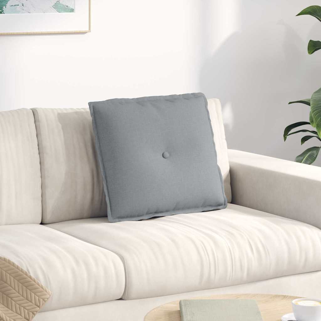 vidaXL Μαξιλάρι Πλάτης Ανοιχτό γκρι 50 x 45 x 19 cm ύφασμα