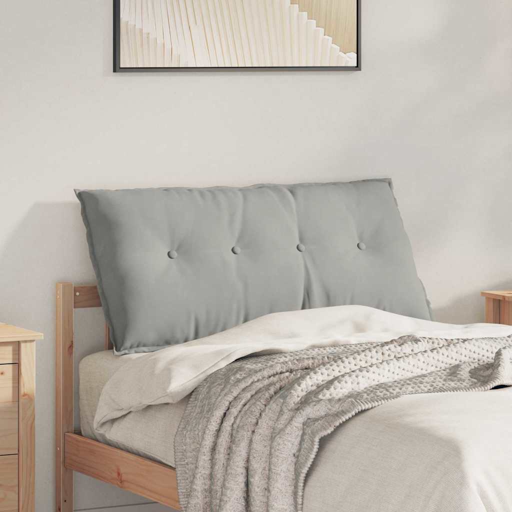 vidaXL Μαξιλάρι Πλάτης Ανοιχτό γκρι 100 x 50 x 19 cm Ύφασμα Μικροΐνας