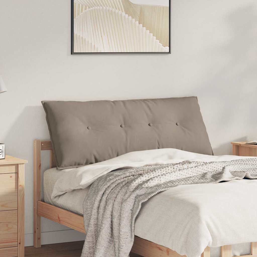 vidaXL Μαξιλάρι Πλάτης Taupe 120 x 50 x 19 cm Ύφασμα Μικροΐνας