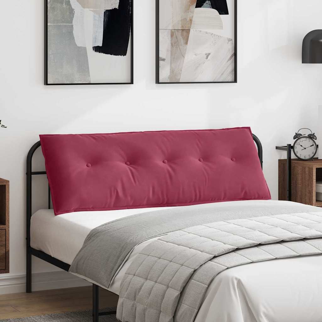 vidaXL Μαξιλάρι Πλάτης Κόκκινο 140 x 50 x 19 cm Υφασμάτινο Κορντουρά