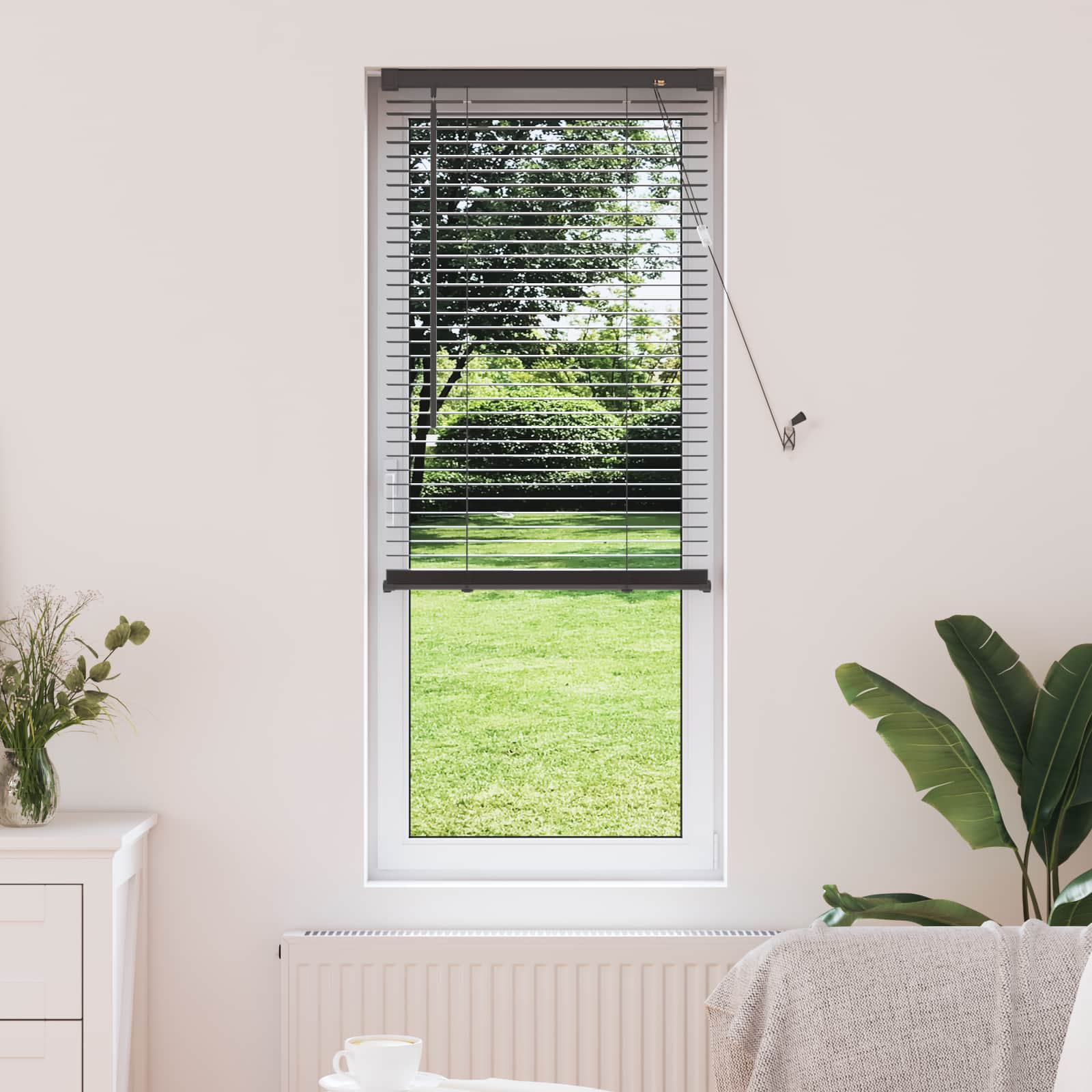 vidaXL Βενετσιάνικη Σκίαση Ασημί Γκρι 150 x 40 εκ 25 mm PVC