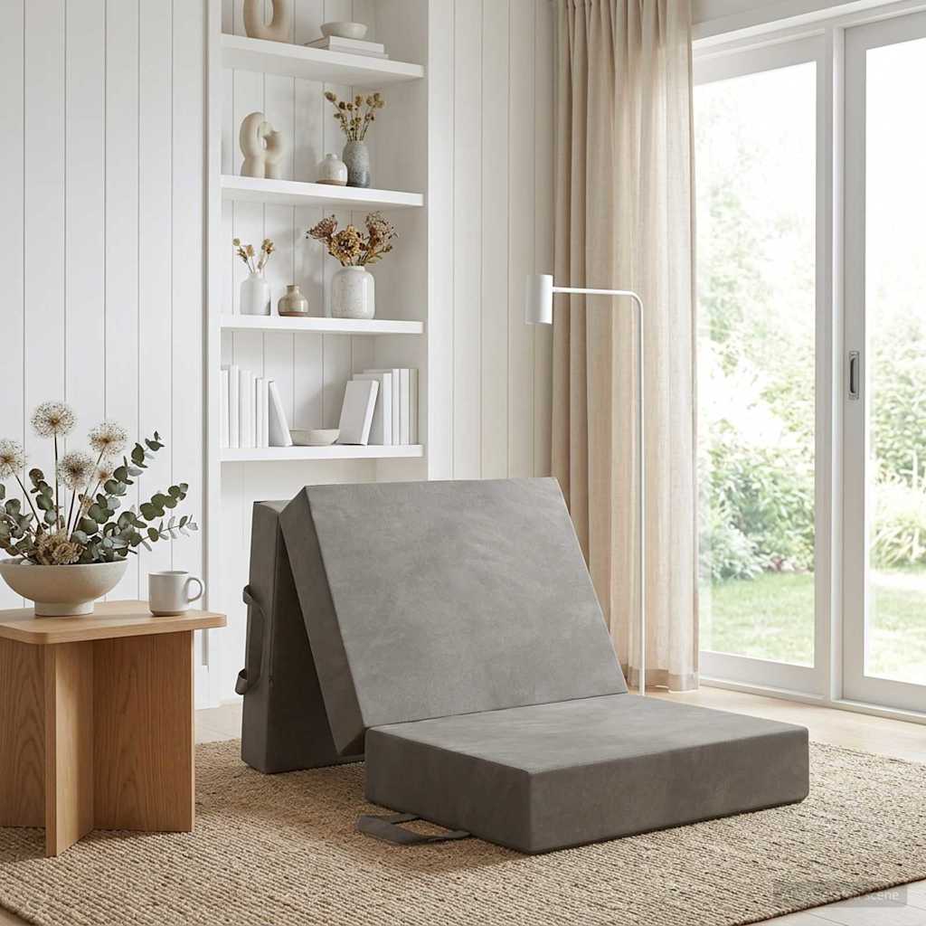 vidaXL Κρεβάτι Καναπέ Αναδιπλούμενο 75 x 67 x 45 cm Ανοιχτό γκρι