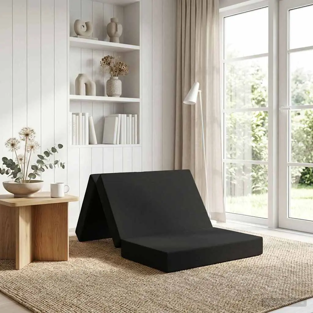 vidaXL Κρεβάτι Καναπέ Αναδιπλούμενο 100 x 67 x 45 cm Μαύρο