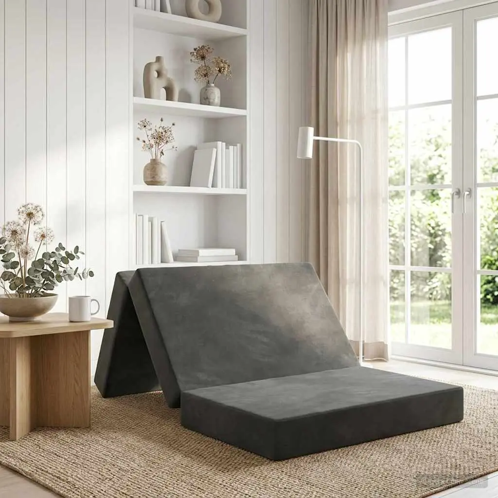 vidaXL Κρεβάτι Καναπέ Αναδιπλούμενο 100 x 67 x 45 cm Σκούρο Γκρι