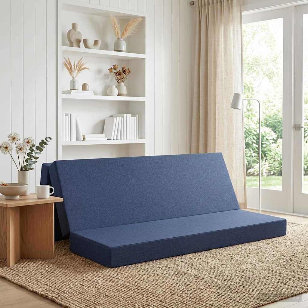 vidaXL Κρεβάτι Καναπέ Αναδιπλούμενο 180 x 67 x 45 cm Μπλε